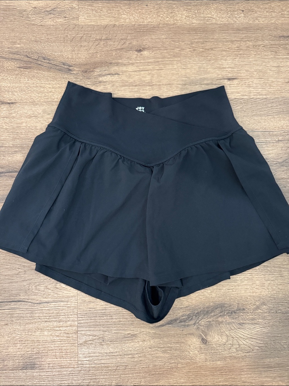 JoyLab Black Cross-Waist Athletic Shorts